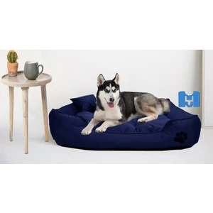 Mavi Vitrin Ultrasoft Mukavemetli  Battal Boy  Köpek Yatağı  Yıkanabilir Ürün + Kemik ve  Yastık