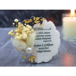 Çemrek Nikah Şekeri Söz Nişan Kına Hediyesi - Epoksi Magnet Nikah Şekeri 25ADET