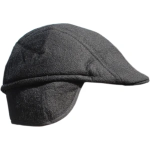 Yoncatotpan Kış ve Sonbahar Için Siyah Klasik Model Kulak Kapatan Kasket Şapka Esnek ve Rahat