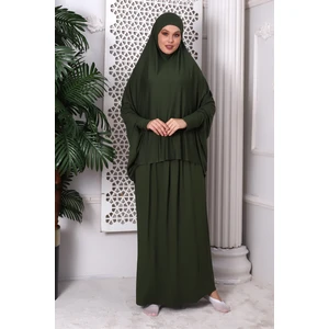 İhvan Online Iki Parça Pratik Namaz Elbisesi 8016 Haki