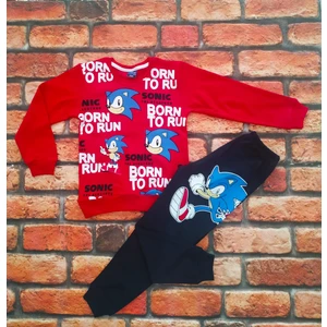 Uğur Bebe Unisex Sonic The Hedgehog Desenli Pijama Takımı %100 Pamuk