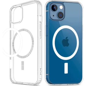Novstrap Apple iPhone 13 Kılıf Şeffaf Magsafe Uyumlu Kılıf 6.1 Inç Kamera Korumalı Sararmayan Kapak
