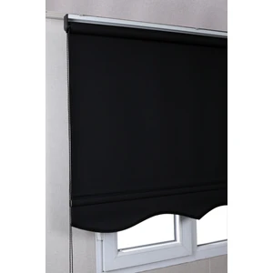 Bizden Perde Etekli Siyah Mat Polyester Kaliteli Güneşlik Stor Perde