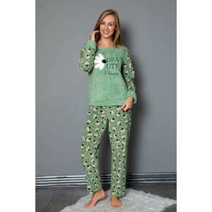 Kışlık Kadın Polar Pijama Takımı - Yılbaşı Pijaması