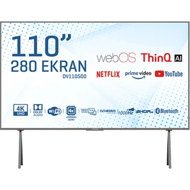 Onvo OV110500 110" 280 Ekran Uydu Alıcılı 4K Ultra HD Smart LED