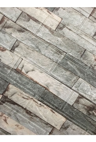Renkli Duvarlar Antre Koridor 3D Duvar Kağıdı Paneli Kendinden Yapışkanlı NW117