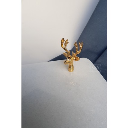 Karaca Gerçek Mermer Sunumluk - Altın Renk Geyik Figürlü modelleri