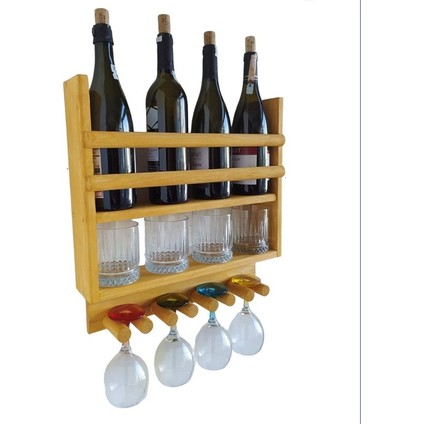 Ahşap Şaraplık Viskilik Bardaklık Kadehlik Salon Mutfak Bar Dekoru Organizer