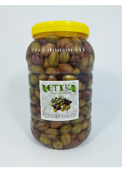 Etik Yerli Ürünler Memecik Cinsi Dilme Tatlanmış Zeytin 3 Kg