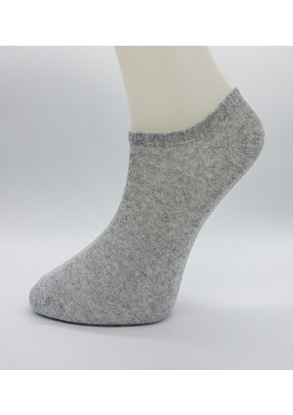 Ciho Socks Unisex Basic 6 Çift Siyah Füme Gri Renk Patik Çorap