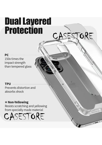 Apple Iphone 14 Pro Kılıf Kamera Çıkıntılı Koruma Darbe Emici Şeffaf Sararmaz Hibrit Pc modelleri