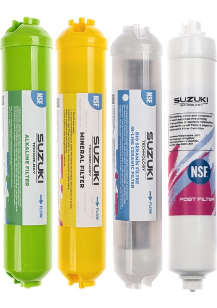 10 Inç Açık Kasa Su Arıtma Cihazı Tam Set (8 Filtre) Mineral, Detoks ve Alkali Filtre Ilaveli fiyatları