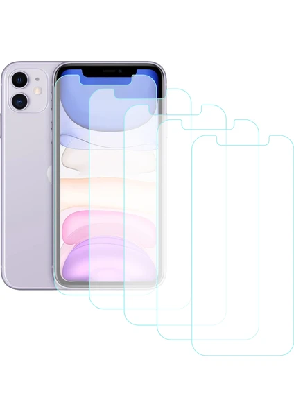 Apple iPhone 11 Temperli Cam Ekran Koruyucu 5li Eko Paket