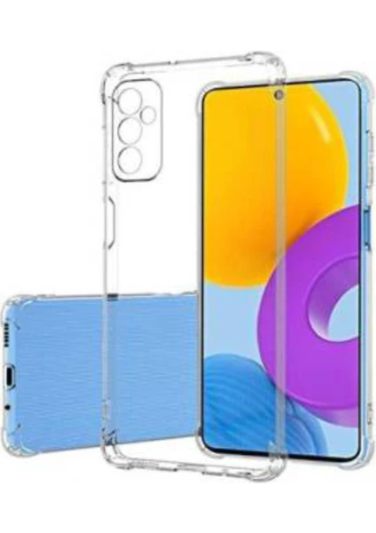 Case World Samsung Galaxy A04S ile Uyumlu Kapak Kamera Korumalı Şeffaf Airbag Antishock Köşe Korumalı Silikon ile Uyumlu Kılıf