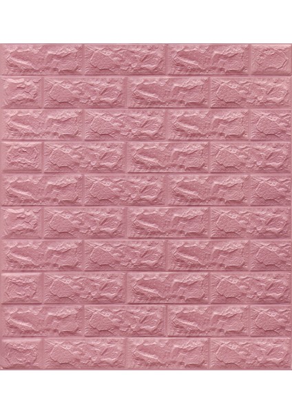 NW03 Pembe Tuğla Kendinden Yapışkanlı Yumuşak Esnek Duvar Paneli