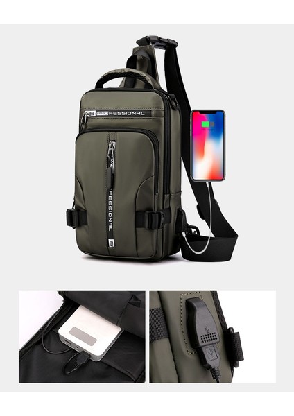 Büyük Kapasiteli Çok Fonksiyonlu Su Geçirmez Erkek Omuz Çantası - Siyah (Yurt Dışından) fırsatları