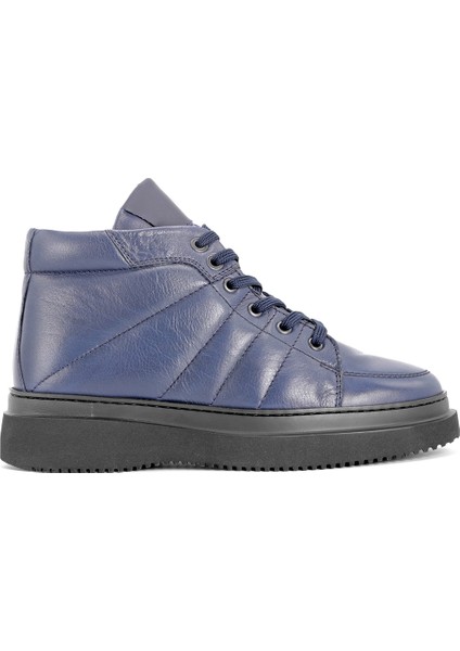 L4621 Deri Erkek Kürklü Bot Lacivert fiyatları