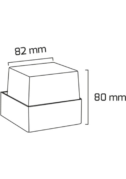 Square Tent Iç ve Dış Mekan Modern Duvar Lambası Aplik