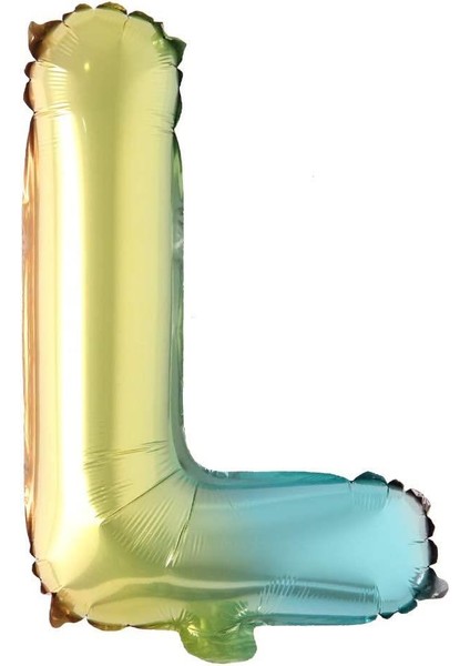 L Harf Gökkuşağı Folyo BALON16 Inç 36 cm
