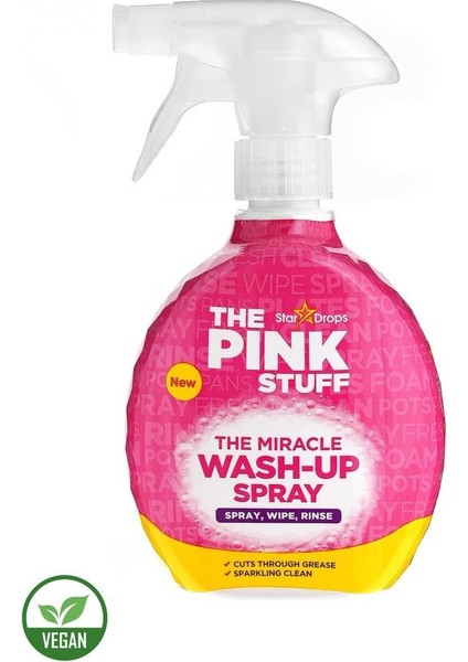 The Pink Stuff Mucizevi Miracle Temizlik Macunu 850 gr + Wash-Up Bulaşık ve Yağ Çözücü Sprey 500 ml