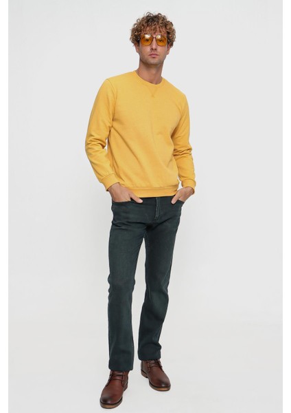 Tena Moda Kadın Füme Bisklet Yaka Boston Baskılı Oversize Kalıp Tişört
