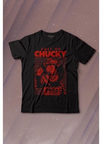 Cult Of Chucky 1988 Korku Film Çaki Baskılı Çocuk T-Shirt