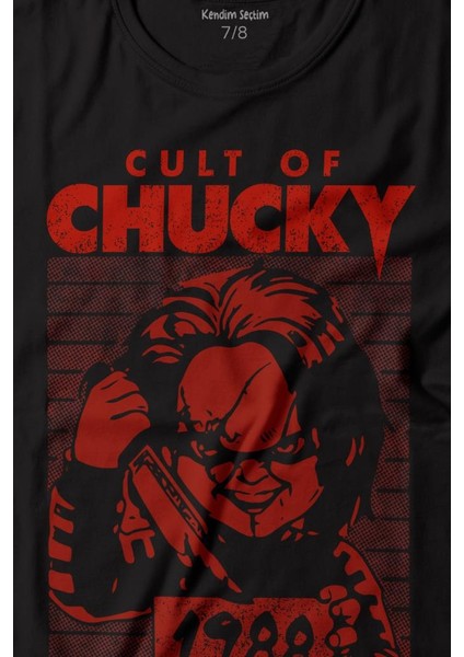 Cult Of Chucky 1988 Korku Film Çaki Baskılı Çocuk T-Shirt