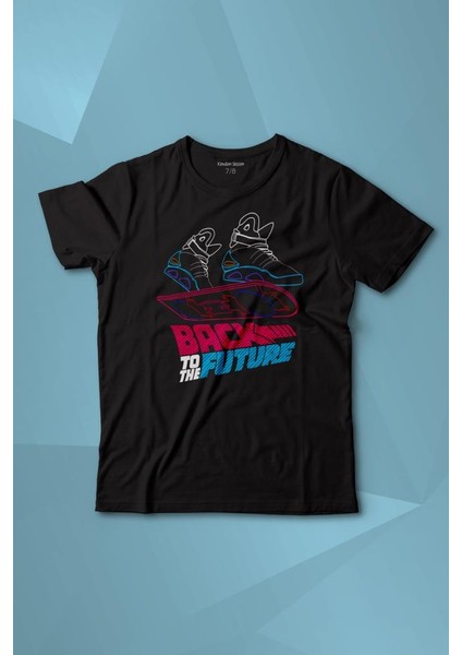 Back To The Future Geleceğe Dönüş Uçan Kaykay Baskılı Çocuk T-Shirt