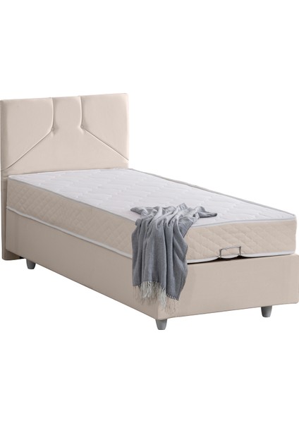 Wick Baza Başlık Letto Yatak Seti - Krem