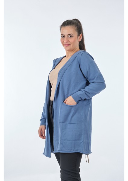 Minimalist Oversize Kapüşonlu Midi Kadın Ceket fiyatları