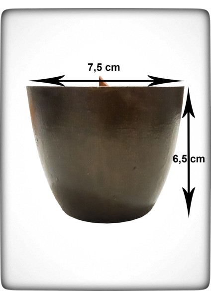 Dekoratif Beton Mumluk Içinde Ahşap Fitilli Mum Dahil