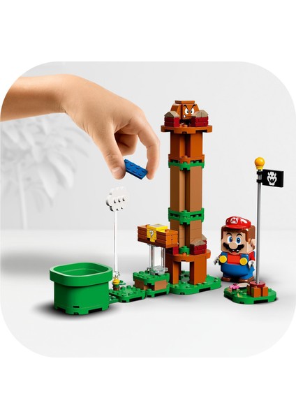 Super Mario# Mario ile Maceraya Başlangıç Seti 71360 - 6 Yaş ve Üzeri Çocuklar İçin Mario#; Bowser Jr. ve Goomba Minifigürleri İçeren Koleksiyonluk Yaratıcı Oyuncak Yapım Seti(231 Parça)