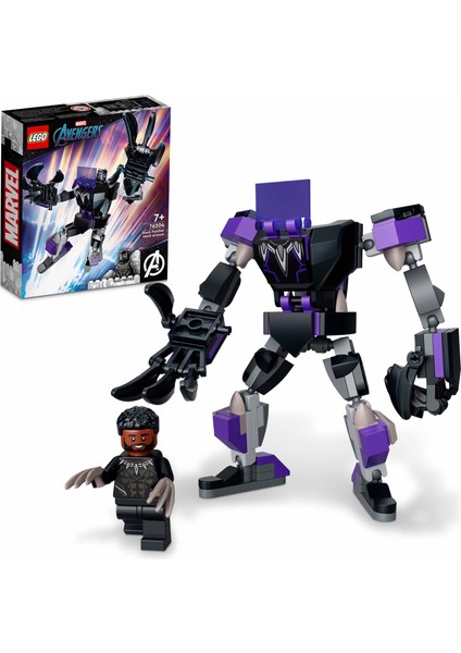 Marvel Black Panther Robot Zırhı 76204 # Süper Kahraman Seven Çocuklar İçin Koleksiyonluk Robot Zırh ve Minifigür İçeren Yaratıcı Oyuncak Yapım Seti (124 Parça)