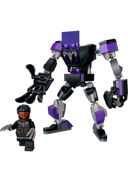 Marvel Black Panther Robot Zırhı 76204 # Süper Kahraman Seven Çocuklar İçin Koleksiyonluk Robot Zırh ve Minifigür İçeren Yaratıcı Oyuncak Yapım Seti (124 Parça)