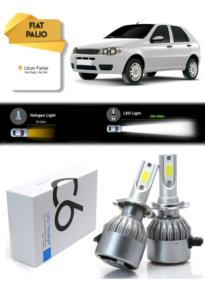 Fiat Palio Uzun Far LED Xenon Şimşek Etkili 2005 ve Üzeri