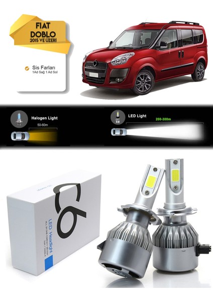Fiat Doblo Sis LED Xenon Şimşek Etkili 2015 ve Üzeri