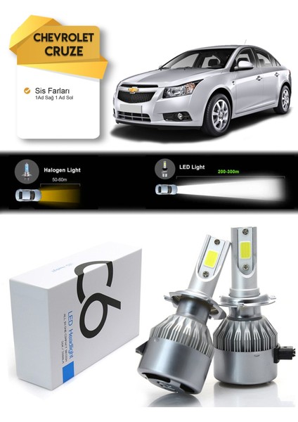 Chevrolet Cruze Sis Farı Şimşek Etkili LED Xenon