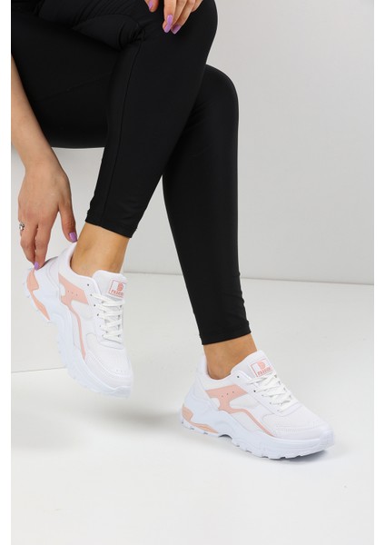 Beyaz Pudra Kadın Sneaker 0150 fiyatları