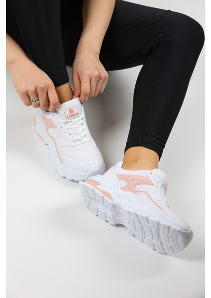 Beyaz Pudra Kadın Sneaker 0150 fırsatları