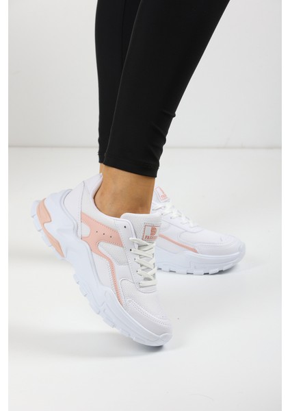 Beyaz Pudra Kadın Sneaker 0150 indirimleri