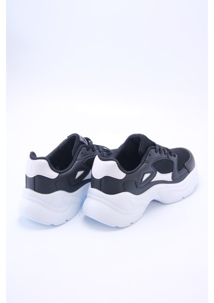 Siyah Beyaz Kadın Sneaker 0152