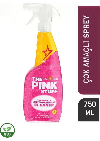 The Pink Stuff Mucizevi Oxi Leke Çıkarıcı Sprey 500 ml + Mucizevi Çok Amaçlı Temizleme Spreyi 750 ml