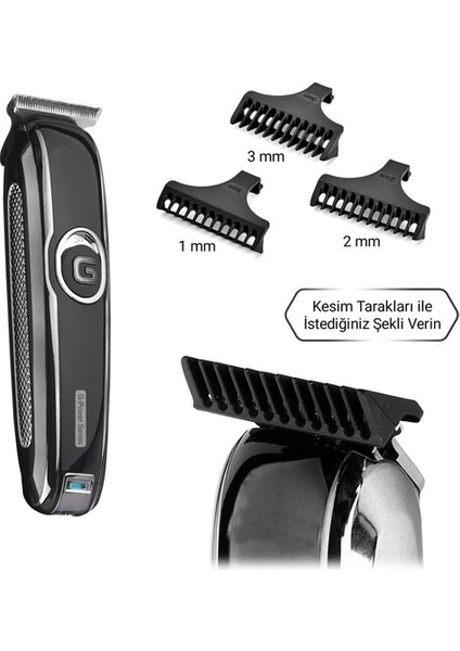 G Power Şarjlı Traş Makinesi Saç Sakal Ense Vucüt Kılı Tıraş Makinası
