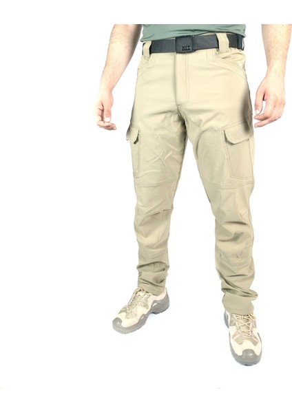 Likralı Taktik/outdoor Bej Pantolon