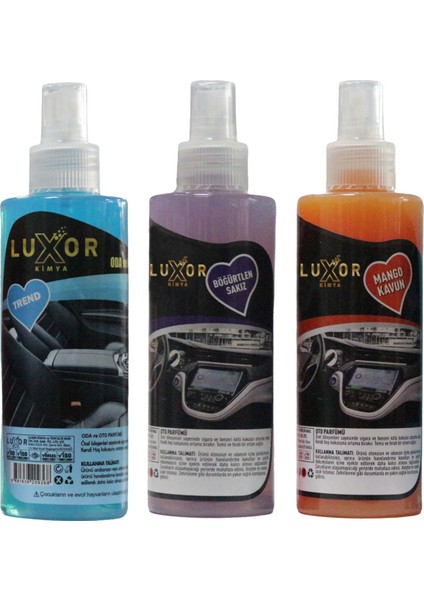 Kimya Ev ve Oto Kokusu 3'lü Set Trend+ Böğürtlen Sakız+ Mango KAVUN200 ml