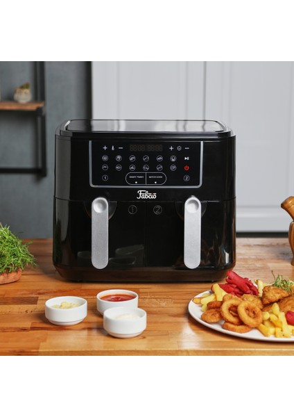 Duo Dokunmatik Ekran 9 Lt Çift Hazneli Airfryer Yağsız Fritöz