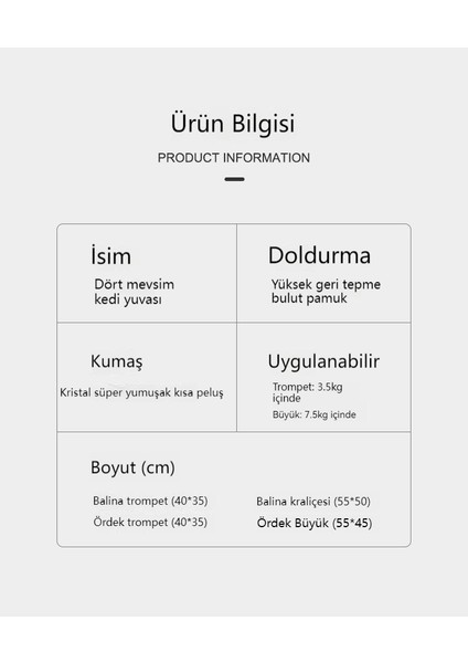 Sevimli Portatif Isıtıcı Kedi Yatağı (Yurt Dışından)