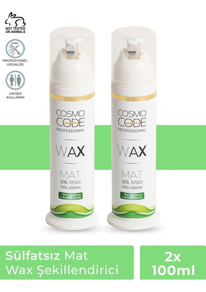 Sülfatsız Mat Wax 2'Li Set