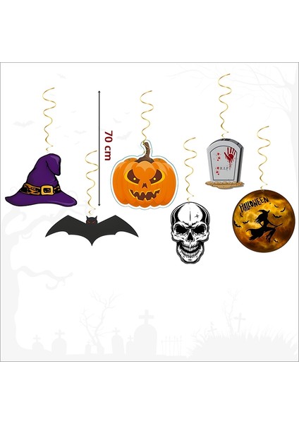 Halloween Karton Tavan Süsü 6'lı