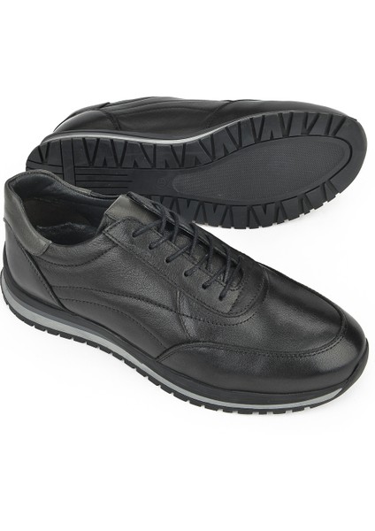Erkek Deri Sneaker 1231002 415 Siyah fırsatları
